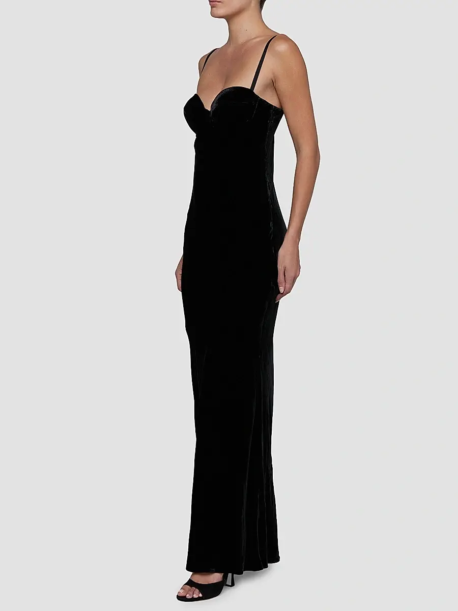 L'Agence Women's Sayla Bias-Cut Maxi Dress | Thumbnail 4