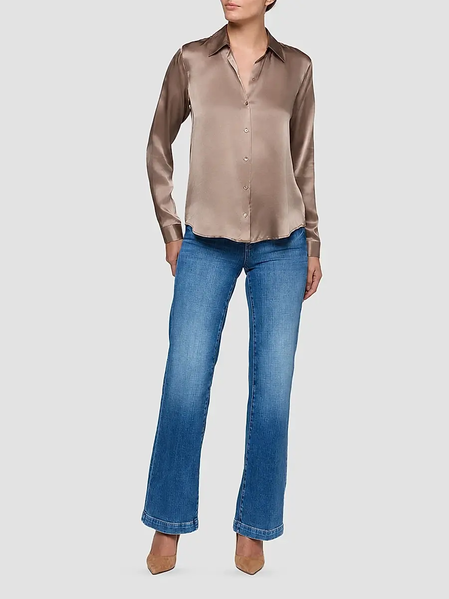 L'Agence Women's Tyler Silk Satin Blouse | Thumbnail 2 L'Agence Women's Tyler Silk Satin Blouse | Thumbnail 2