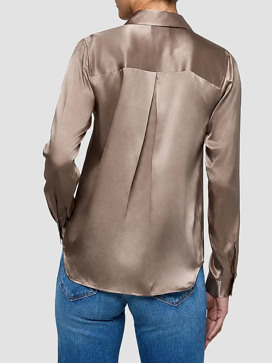 L'Agence Women's Tyler Silk Satin Blouse | Thumbnail 3 L'Agence Women's Tyler Silk Satin Blouse | Thumbnail 3
