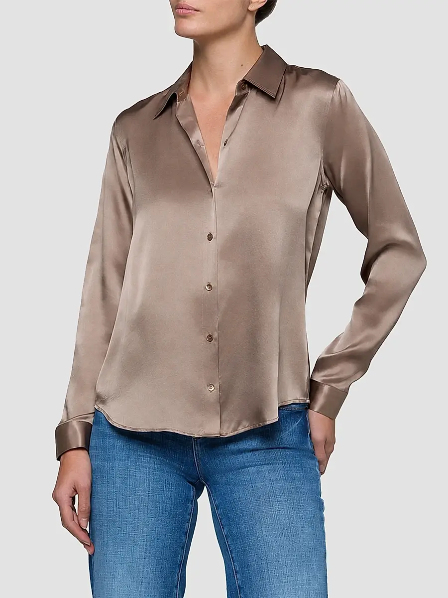 L'Agence Women's Tyler Silk Satin Blouse | Thumbnail 4 L'Agence Women's Tyler Silk Satin Blouse | Thumbnail 4