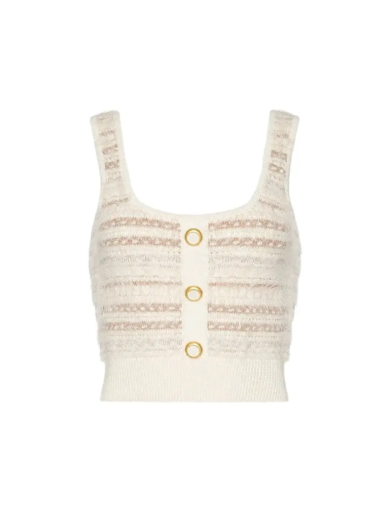 L'Agence Women's Galene Knit Scoopneck Tank