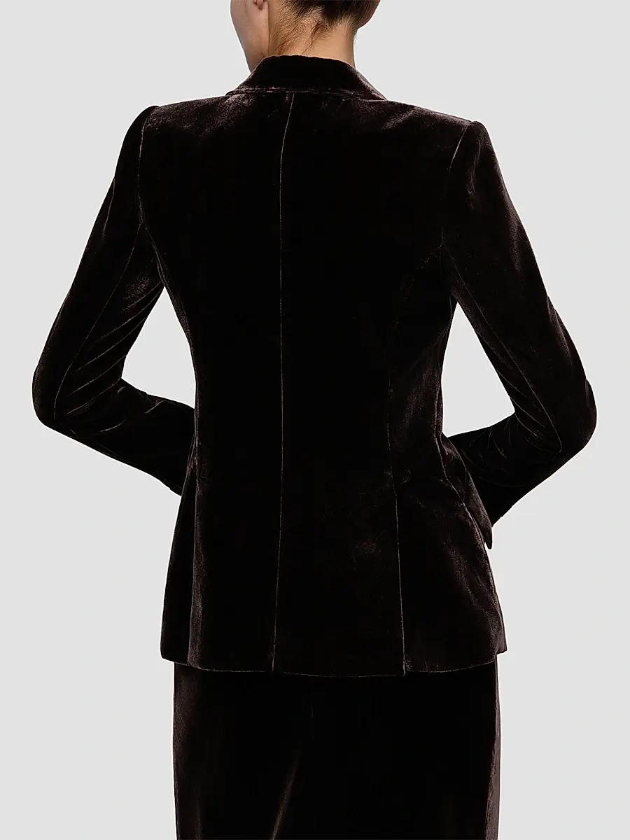 L'Agence Women's Chamberlain Velvet Blazer | Thumbnail 3 L'Agence Women's Chamberlain Velvet Blazer | Thumbnail 3