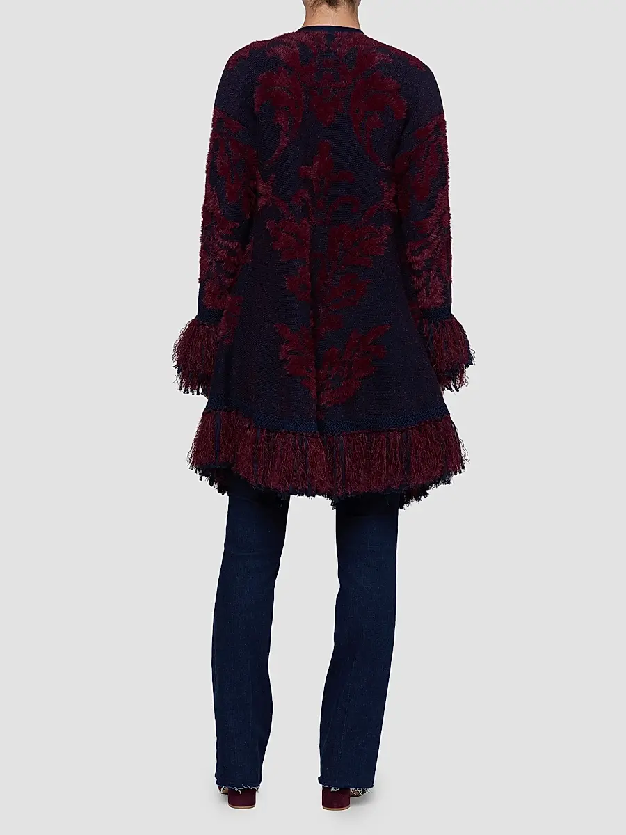 L'Agence Women's Naiad Jacquard Fringe Cardigan | Thumbnail 3