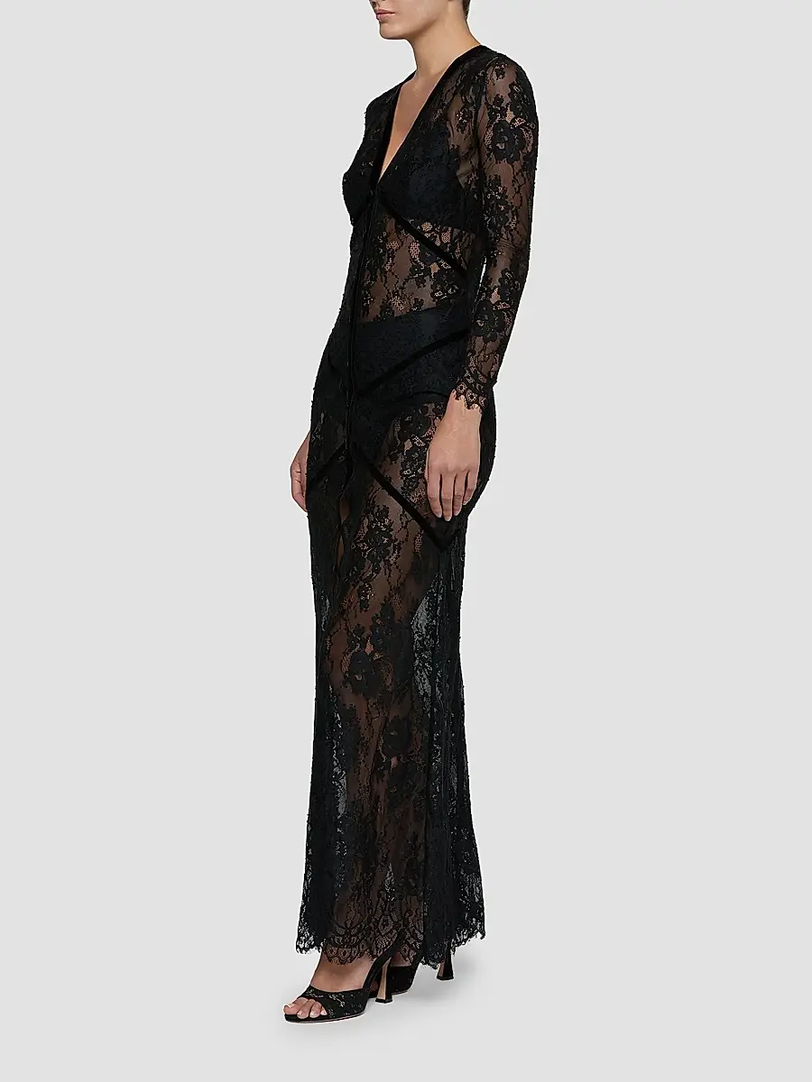 L'Agence Women's Poesy Lace Maxi Dress | Thumbnail 4