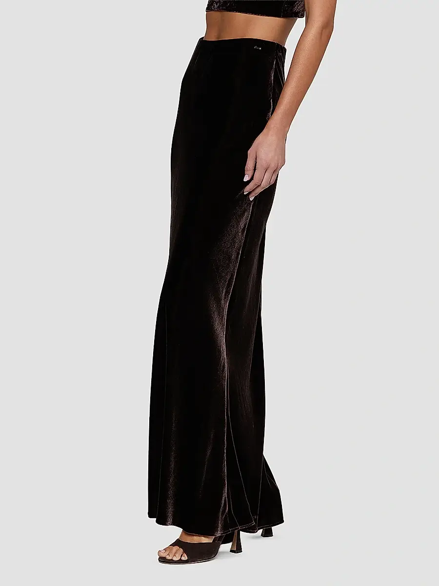L'Agence Women's Zeta Velvet Maxi Skirt | Thumbnail 5