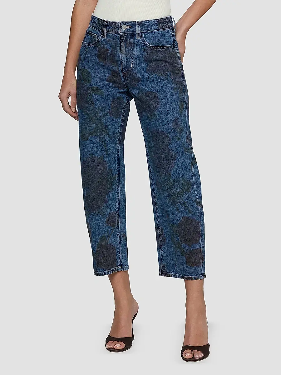 L'Agence Women's Mallis High-Rise Bow-Leg Crop Jeans | Thumbnail 4 L'Agence Women's Mallis High-Rise Bow-Leg Crop Jeans | Thumbnail 4