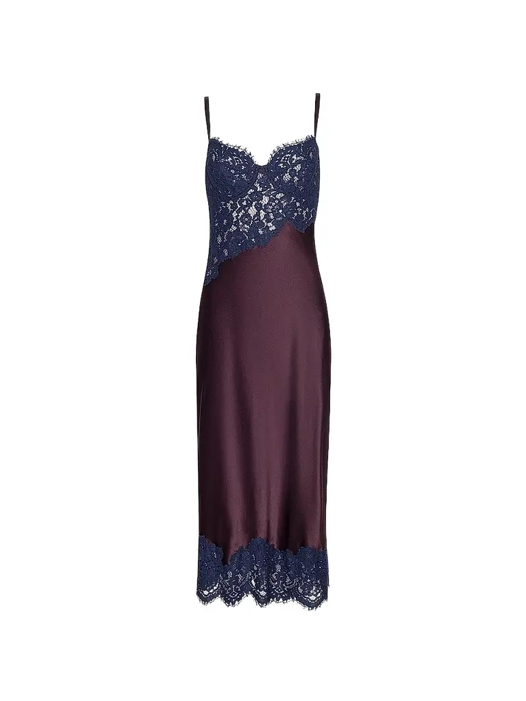 L'Agence Women's Araminta Lace Appliqué Midi Slipdress