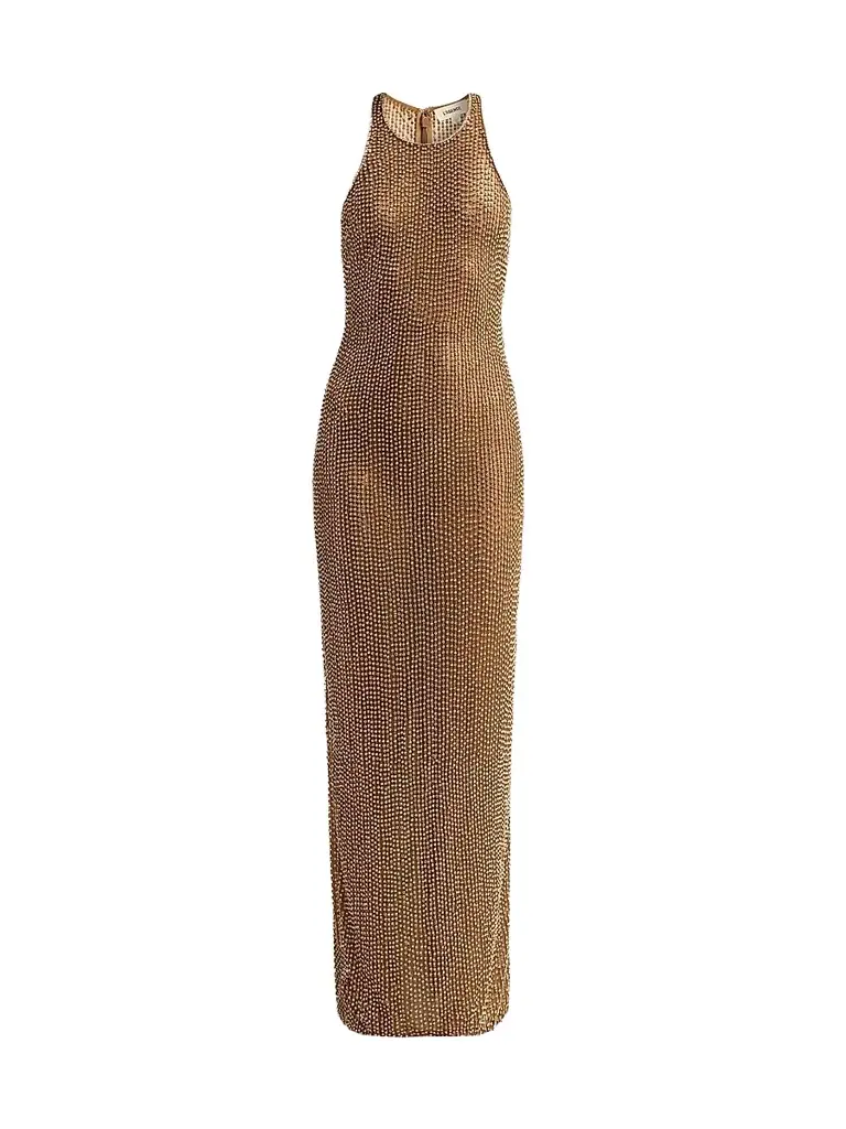 L'Agence Women's Paula Racerneck Bead Gown