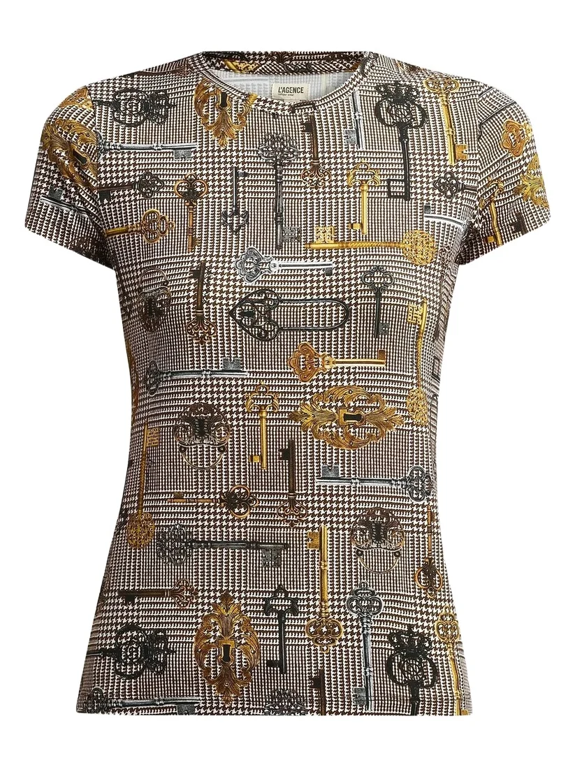 L'Agence Women's Ressi Key Houndstooth T-Shirt