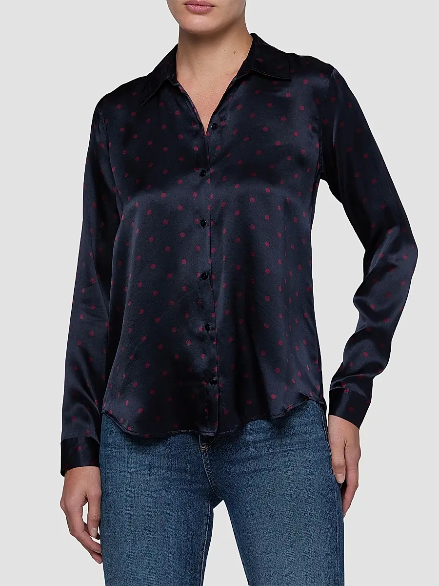 L'Agence Women's Tyler Polka Dot Silk Blouse | Thumbnail 4 L'Agence Women's Tyler Polka Dot Silk Blouse | Thumbnail 4