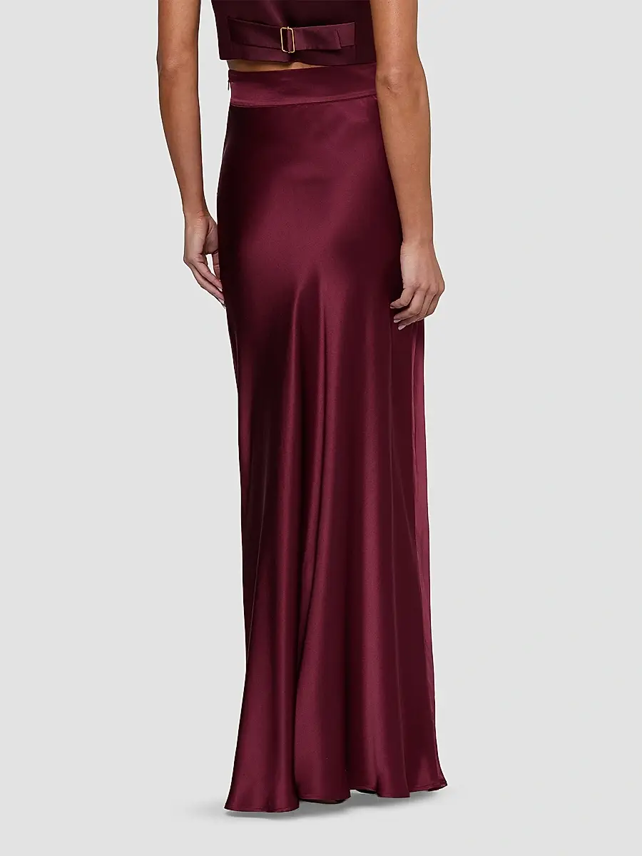 L'Agence Women's Ryker Silk Bias-Cut Skirt | Thumbnail 3