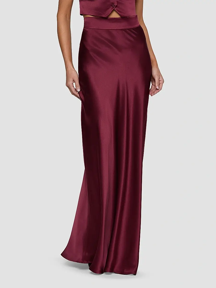 L'Agence Women's Ryker Silk Bias-Cut Skirt | Thumbnail 4