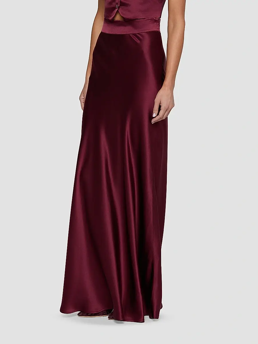 L'Agence Women's Ryker Silk Bias-Cut Skirt | Thumbnail 5
