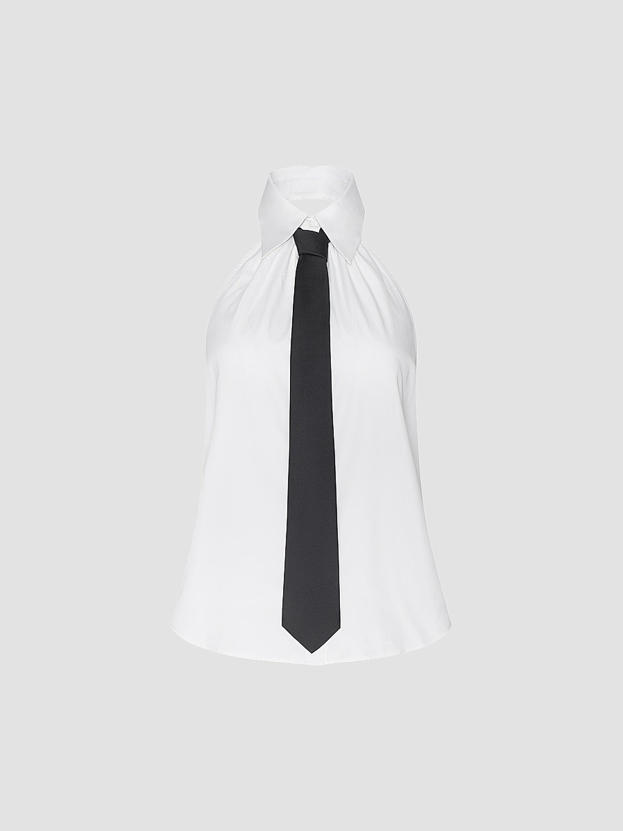 L'Agence Women's Wren Necktie Halter Top