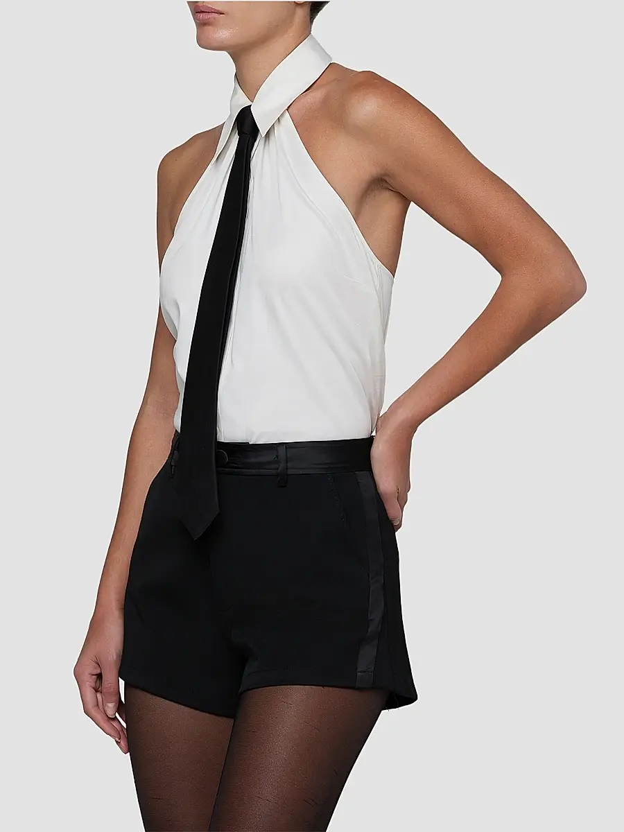 L'Agence Women's Wren Necktie Halter Top | Thumbnail 5 L'Agence Women's Wren Necktie Halter Top | Thumbnail 5