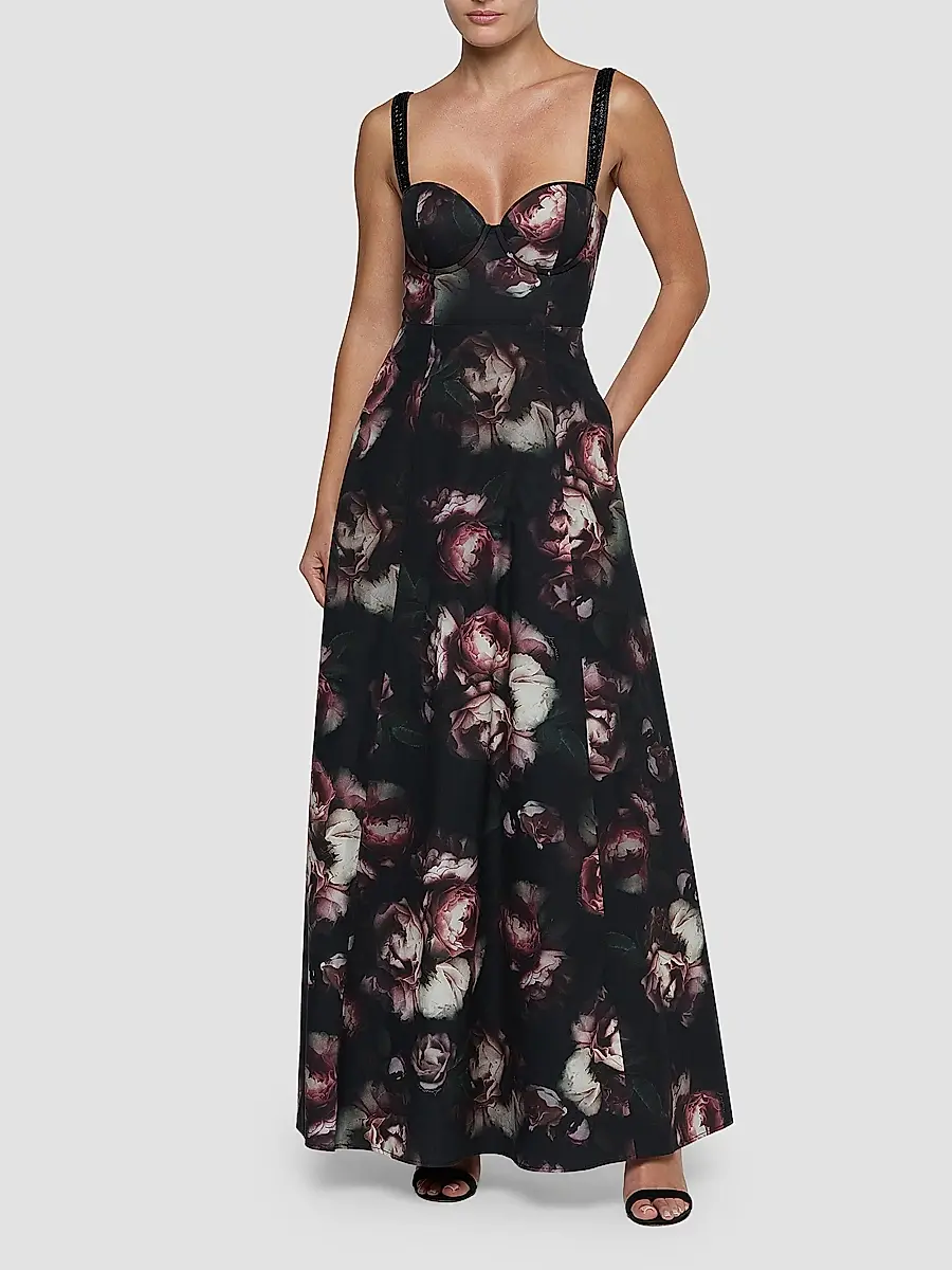 L'Agence Women's Sutton Floral Print Maxi Dress | Thumbnail 2