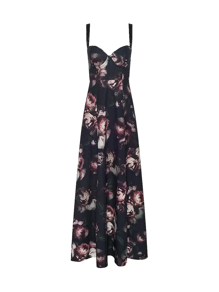 L'Agence Women's Sutton Floral Print Maxi Dress