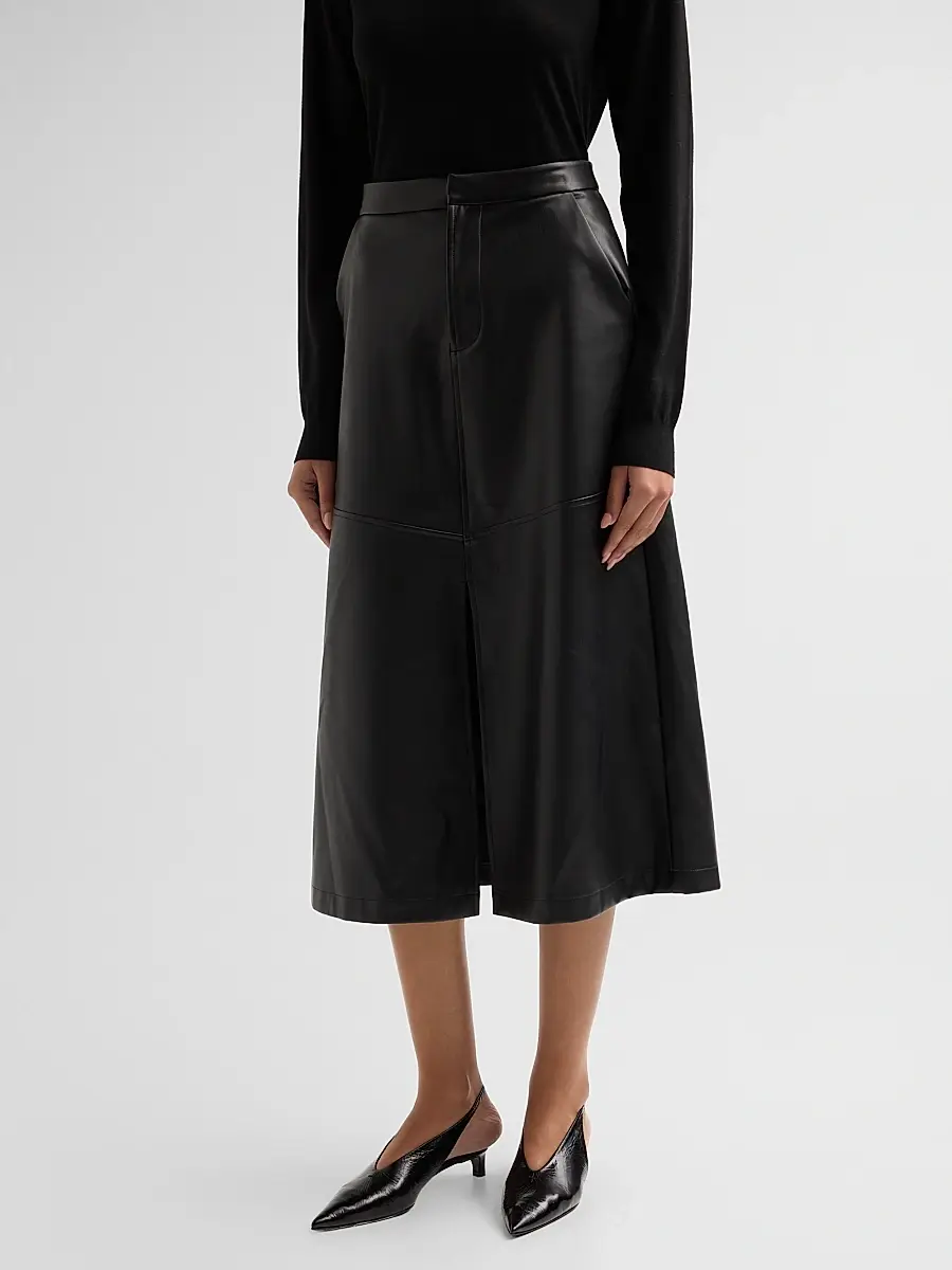 L'Agence Women's Robyn A-Line Midi Skirt | Thumbnail 4 L'Agence Women's Robyn A-Line Midi Skirt | Thumbnail 4