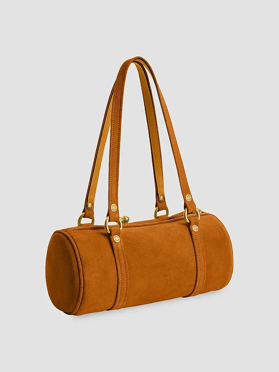 Coach Women's Kisslock Barrel Suede Shoulder Bag | Thumbnail 9 Coach Women's Kisslock Barrel Suede Shoulder Bag | Thumbnail 9