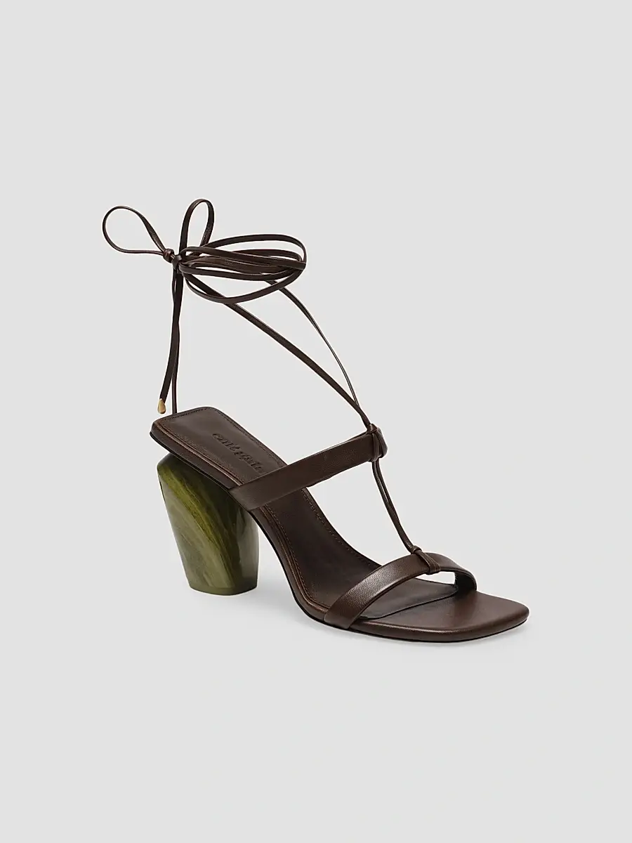 Cult Gaia Women's Bri 90MM Strappy Jade Heel Sandals | Thumbnail 5 Cult Gaia Women's Bri 90MM Strappy Jade Heel Sandals | Thumbnail 5
