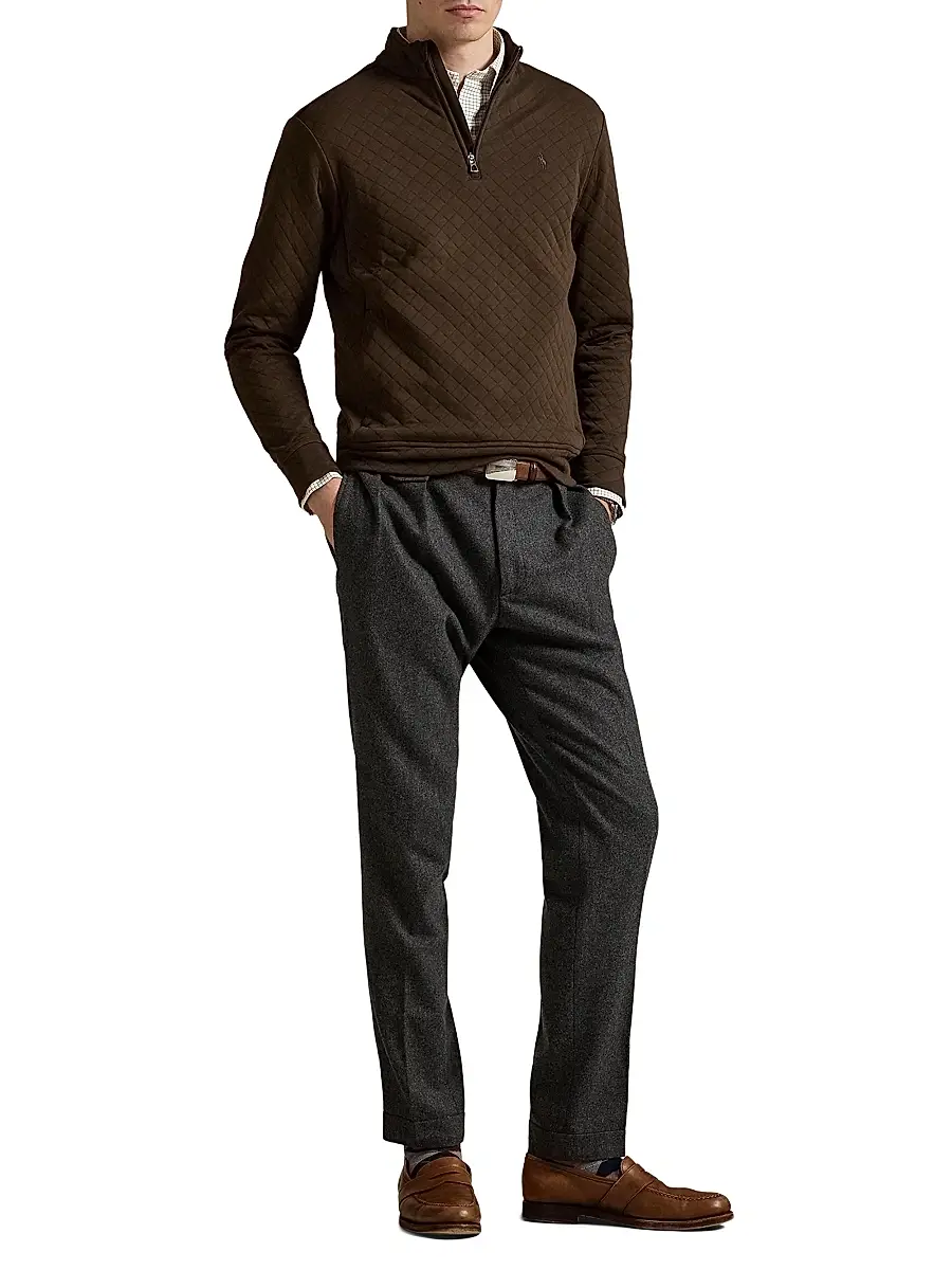 Polo Ralph Lauren Men's Quilted Double-Knit Jersey Sweatshirt | Thumbnail 2 Polo Ralph Lauren Men's Quilted Double-Knit Jersey Sweatshirt | Thumbnail 2