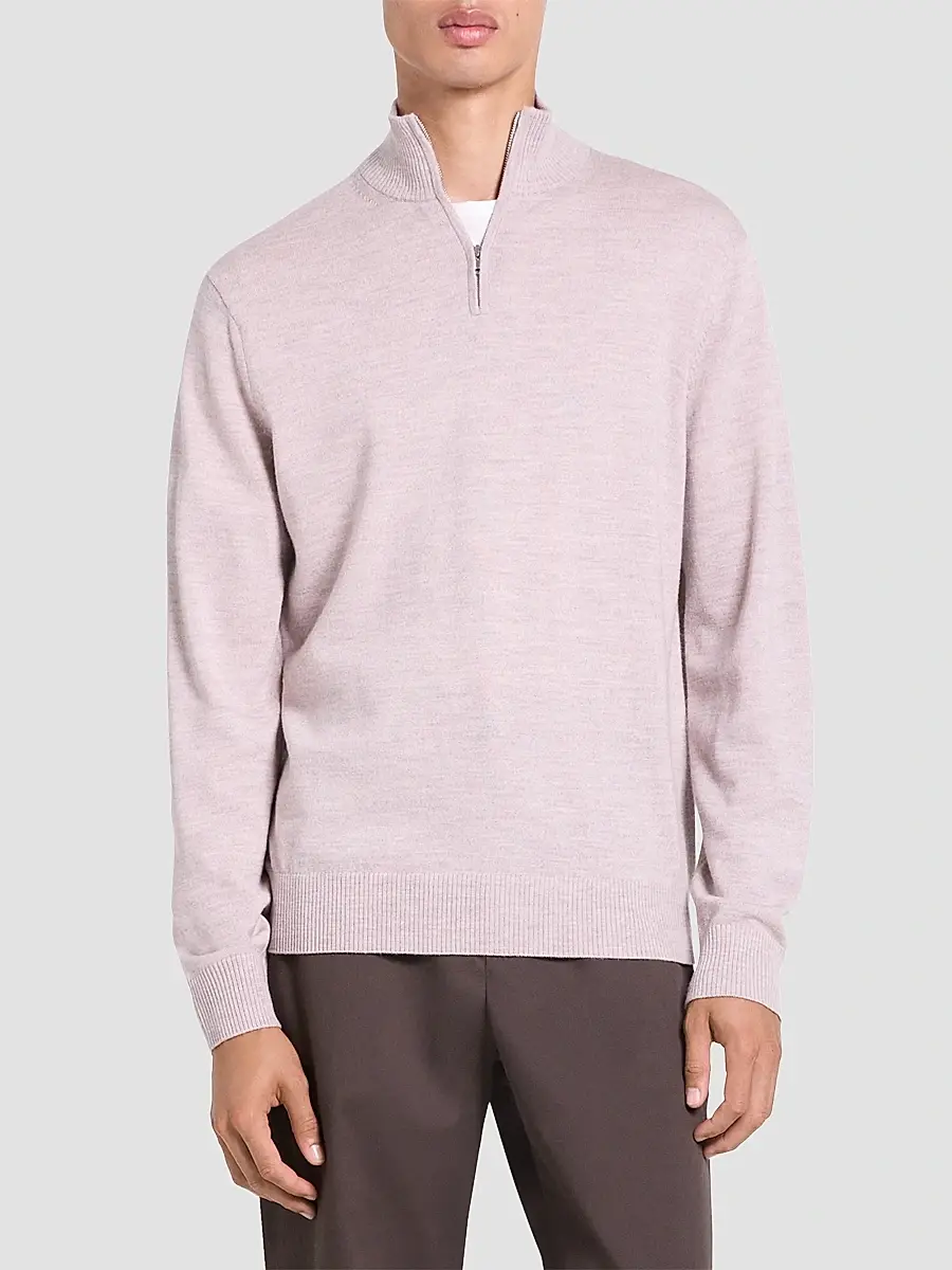 Theory Men's Hilles Cashmere Quarter-Zip Sweater | Thumbnail 4 Theory Men's Hilles Cashmere Quarter-Zip Sweater | Thumbnail 4