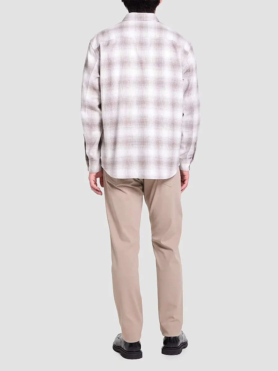 Theory Men's Irving Shadow Plaid Cotton Shirt | Thumbnail 3 Theory Men's Irving Shadow Plaid Cotton Shirt | Thumbnail 3