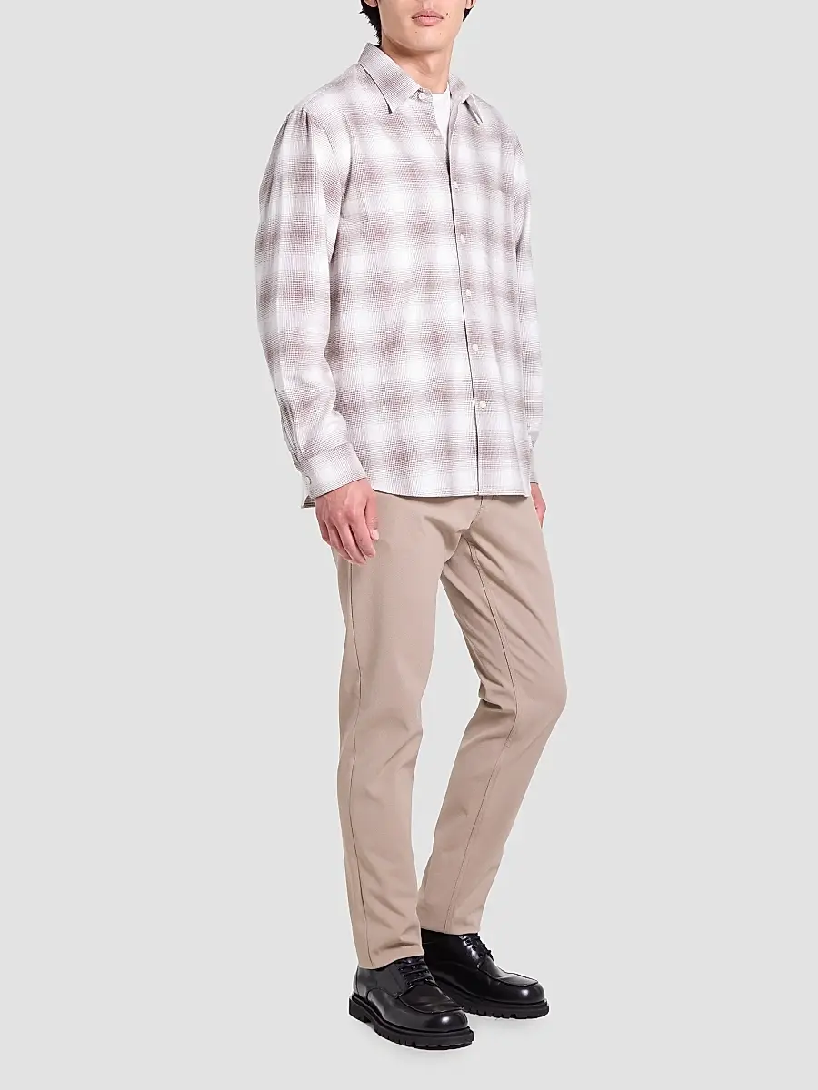 Theory Men's Irving Shadow Plaid Cotton Shirt | Thumbnail 4 Theory Men's Irving Shadow Plaid Cotton Shirt | Thumbnail 4