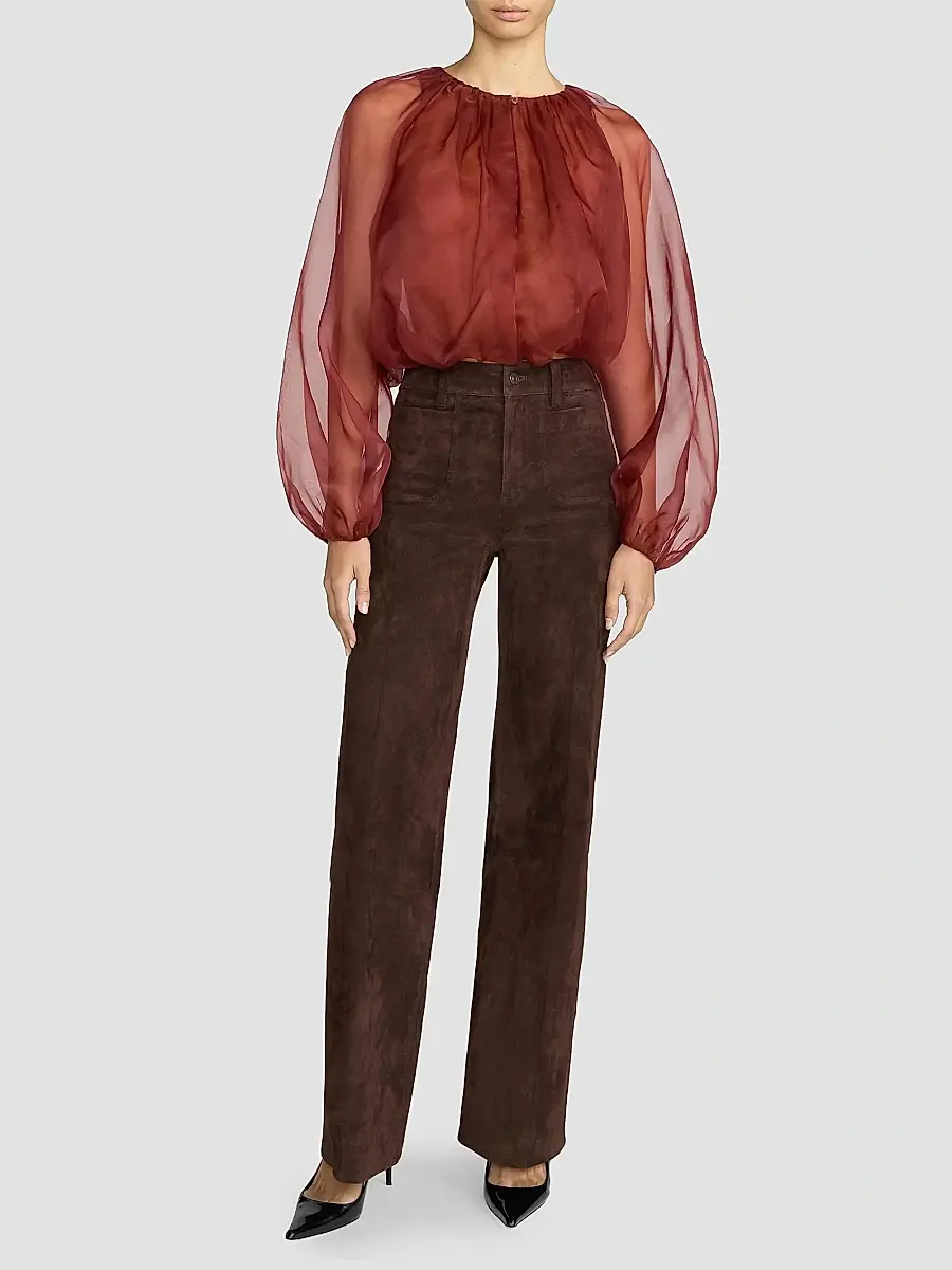 Frame Women's The Sheer Balloon Blouse | Thumbnail 2 Frame Women's The Sheer Balloon Blouse | Thumbnail 2