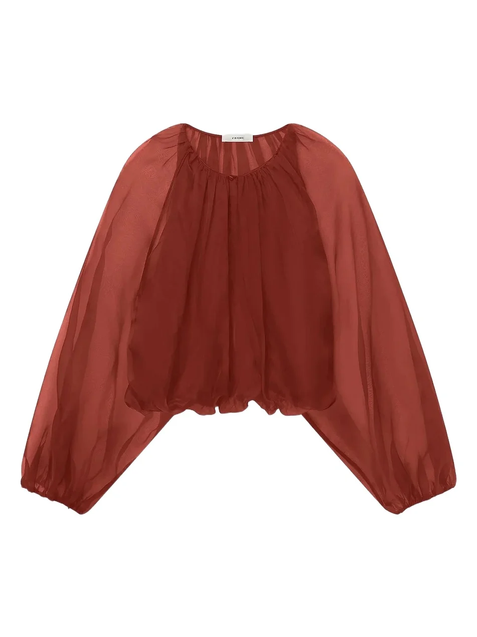 Frame Women's The Sheer Balloon Blouse
