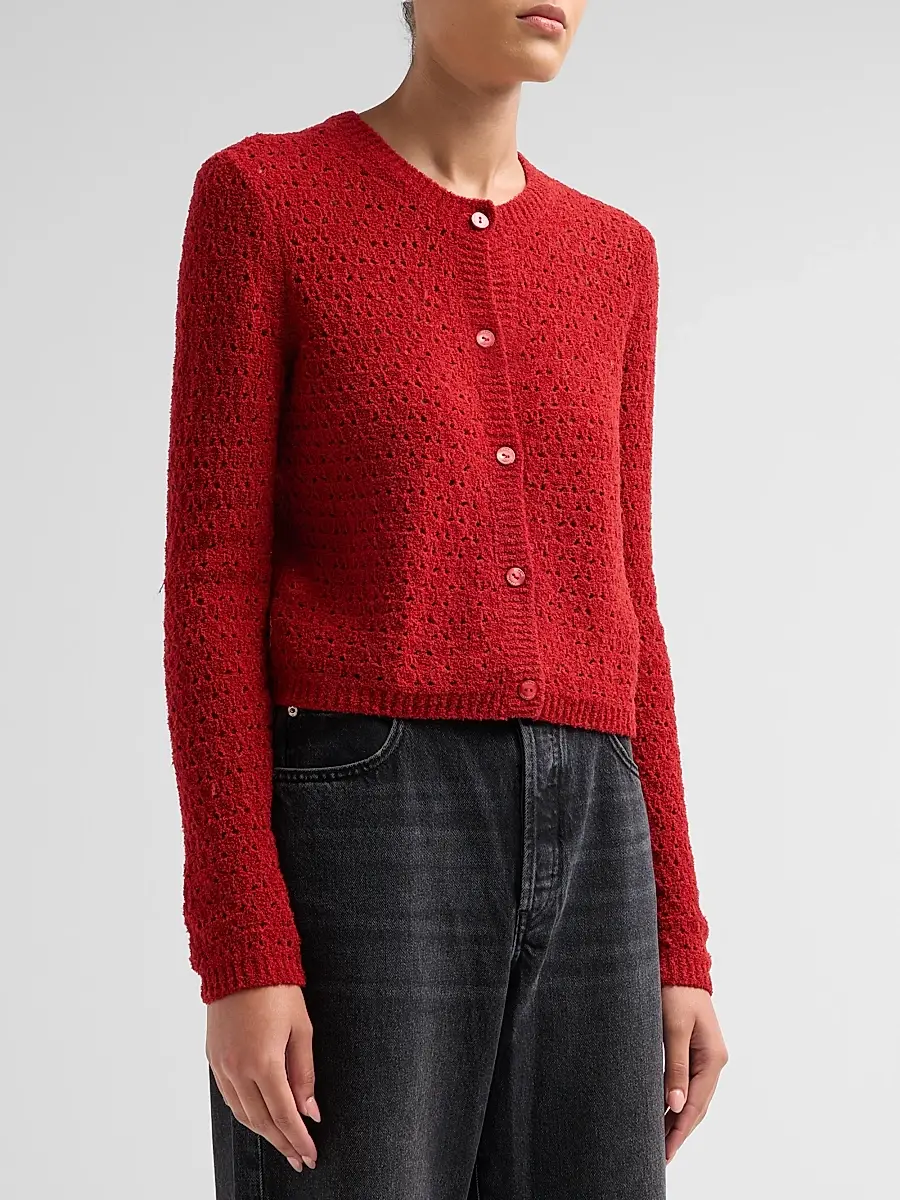 Frame Women's The Chenille Wool Cardigan | Thumbnail 4