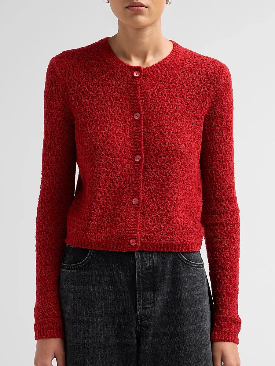 Frame Women's The Chenille Wool Cardigan | Thumbnail 5