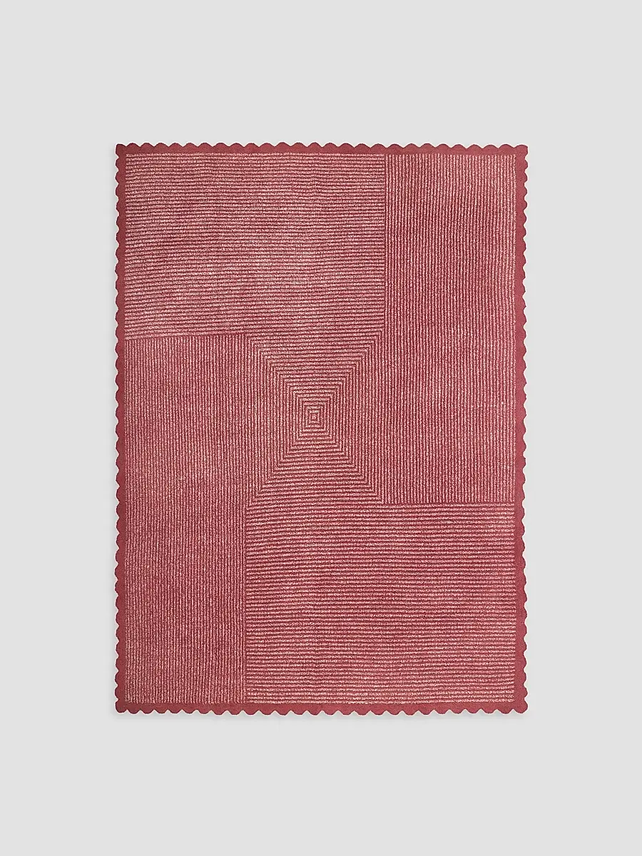 Barefoot Dreams CozyChic Scallop Stripe Throw Blanket | Thumbnail 2