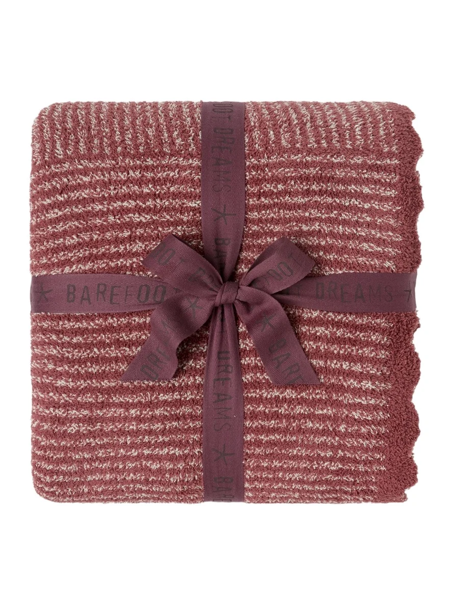 Barefoot Dreams CozyChic Scallop Stripe Throw Blanket