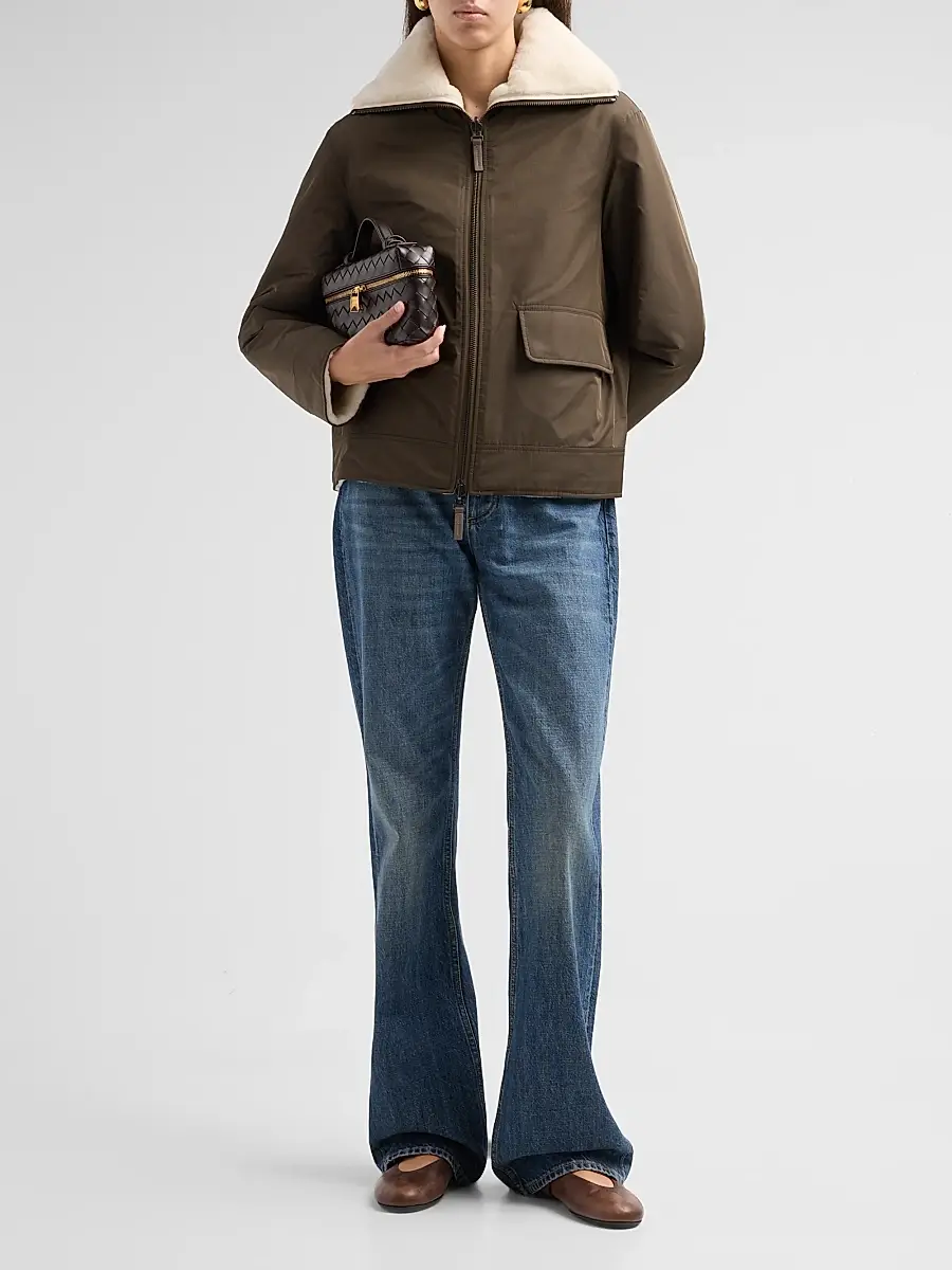 Yves Salomon Women's Veste Shearling Jacket | Thumbnail 2