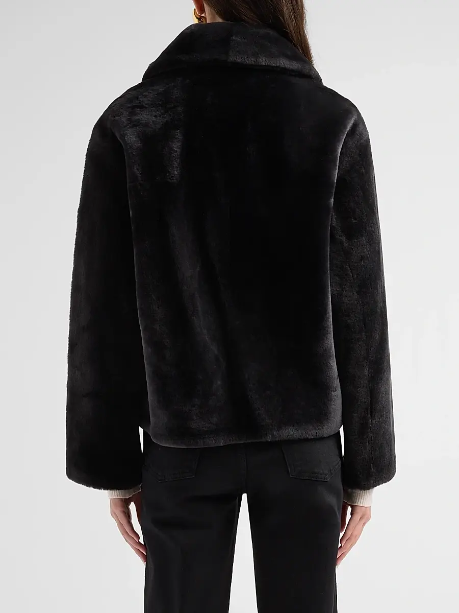 Yves Salomon Women's Shearling Double-Breasted Jacket | Thumbnail 3 Yves Salomon Women's Shearling Double-Breasted Jacket | Thumbnail 3