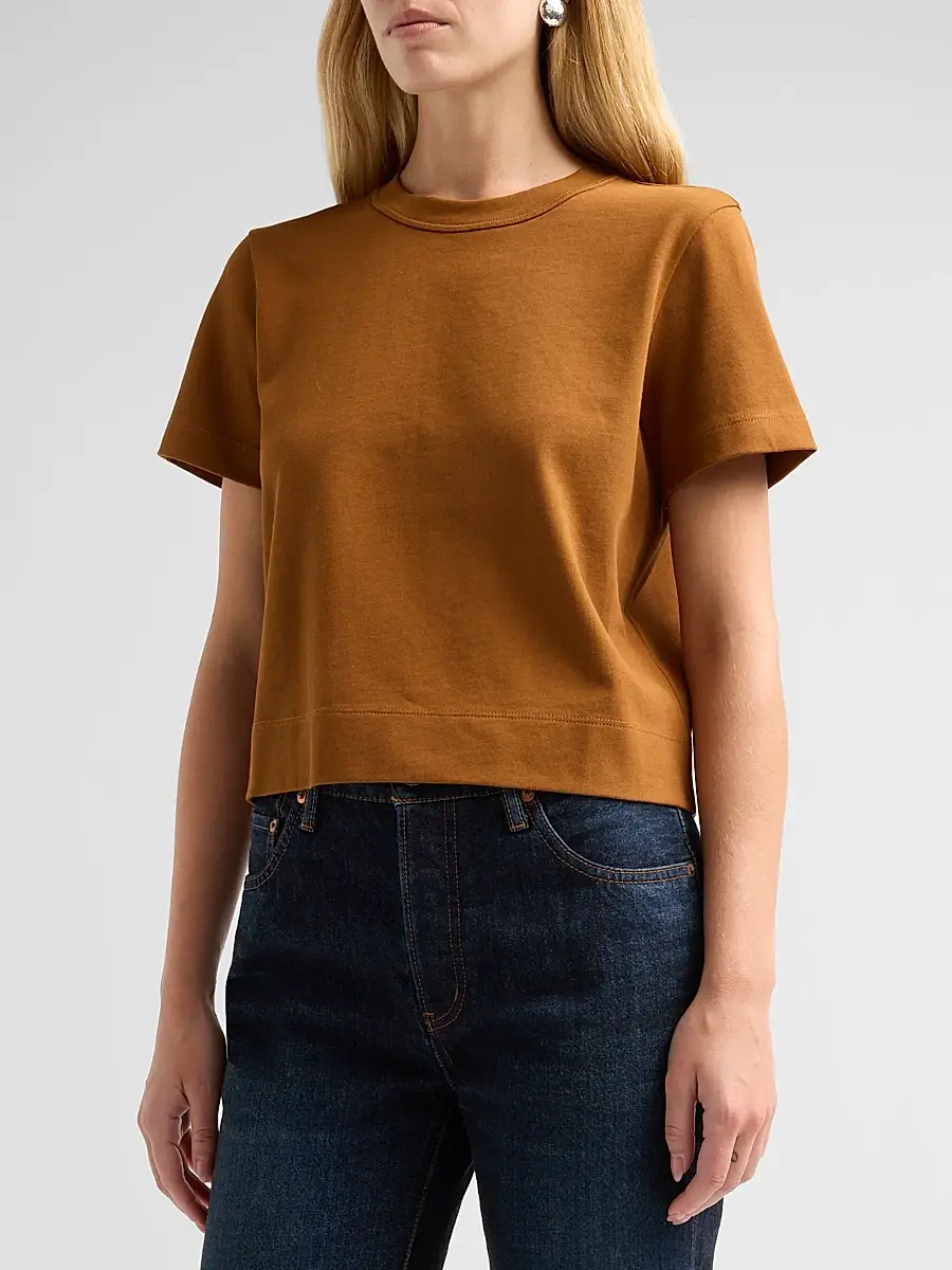 Frame Women's Crewneck Cotton Boxy T-Shirt | Thumbnail 4 Frame Women's Crewneck Cotton Boxy T-Shirt | Thumbnail 4