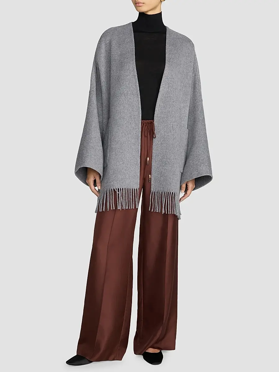 Frame Women's Fringe Hem Wool-Blend Coat | Thumbnail 2 Frame Women's Fringe Hem Wool-Blend Coat | Thumbnail 2