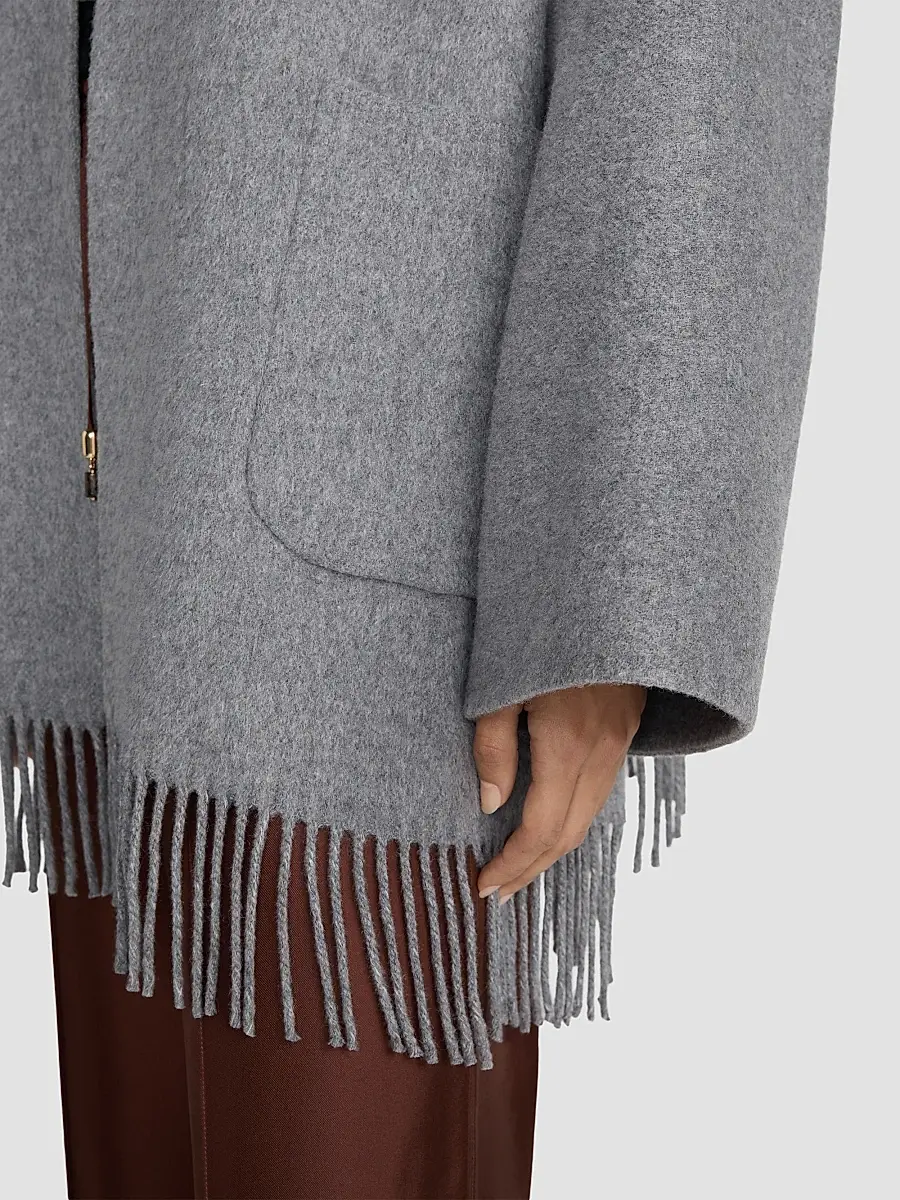 Frame Women's Fringe Hem Wool-Blend Coat | Thumbnail 5 Frame Women's Fringe Hem Wool-Blend Coat | Thumbnail 5
