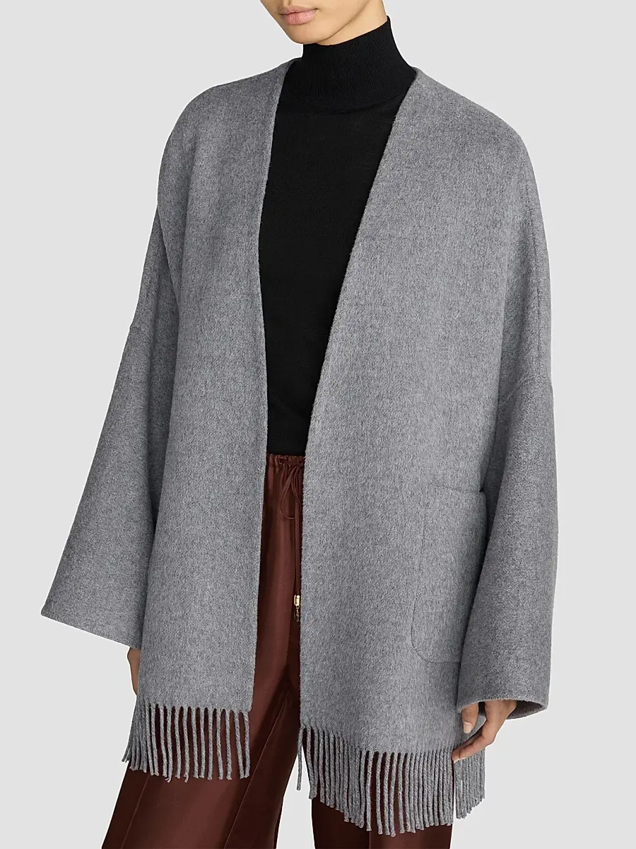 Frame Women's Fringe Hem Wool-Blend Coat | Thumbnail 6 Frame Women's Fringe Hem Wool-Blend Coat | Thumbnail 6