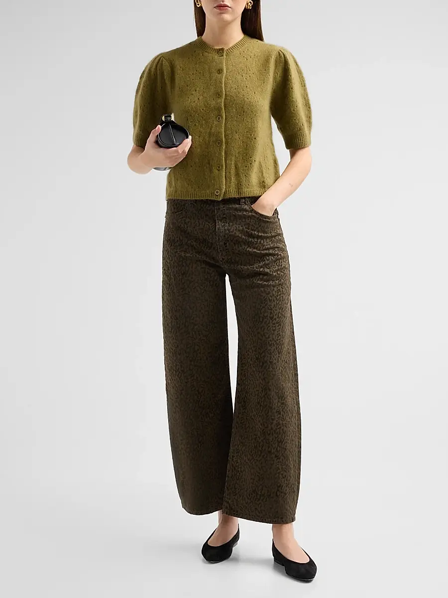 Frame Women's Wool-Cashmere Puff-Sleeve Cardigan | Thumbnail 2 Frame Women's Wool-Cashmere Puff-Sleeve Cardigan | Thumbnail 2
