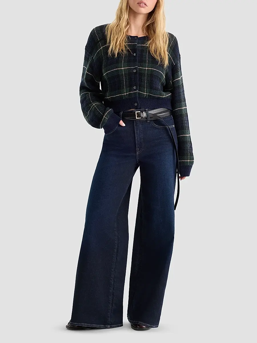 GOOD AMERICAN Women's Good Waist Palazzo Jeans | Thumbnail 2 GOOD AMERICAN Women's Good Waist Palazzo Jeans | Thumbnail 2