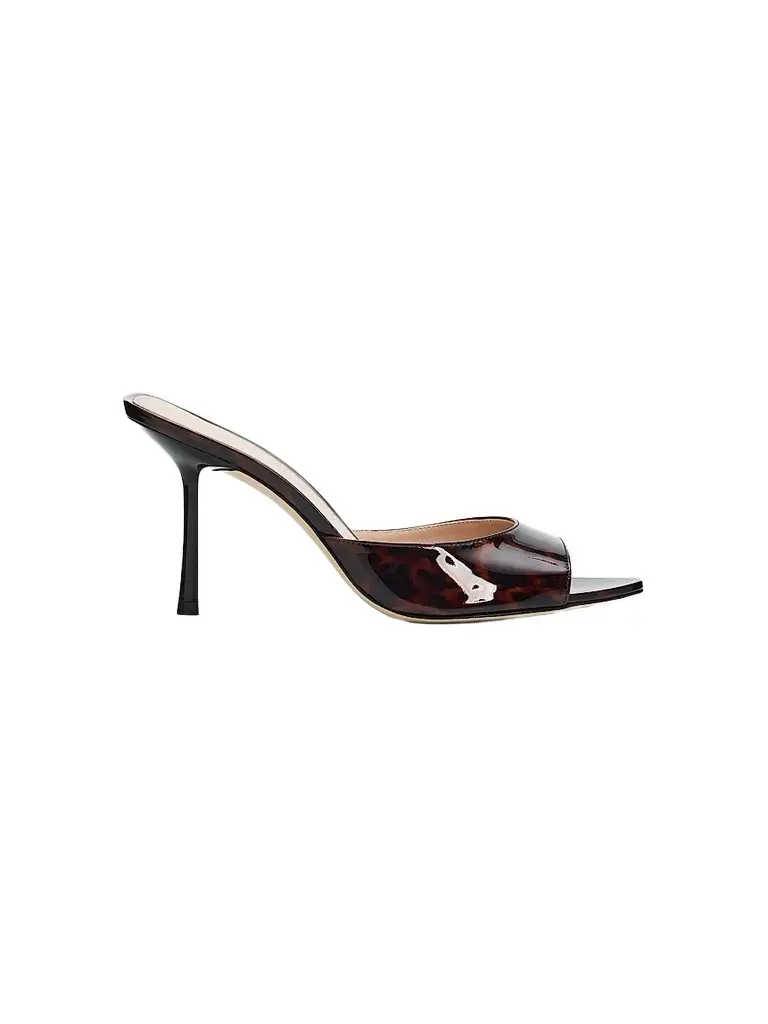 Women's Lexington 85MM Tortoiseshell Patent Leather Mules Women's Lexington 85MM Tortoiseshell Patent Leather Mules