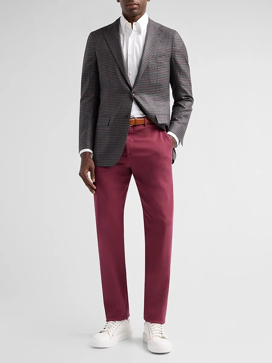 Kiton Men's Cashmere Gingham Single-Breasted Sport Coat | Thumbnail 2 Kiton Men's Cashmere Gingham Single-Breasted Sport Coat | Thumbnail 2