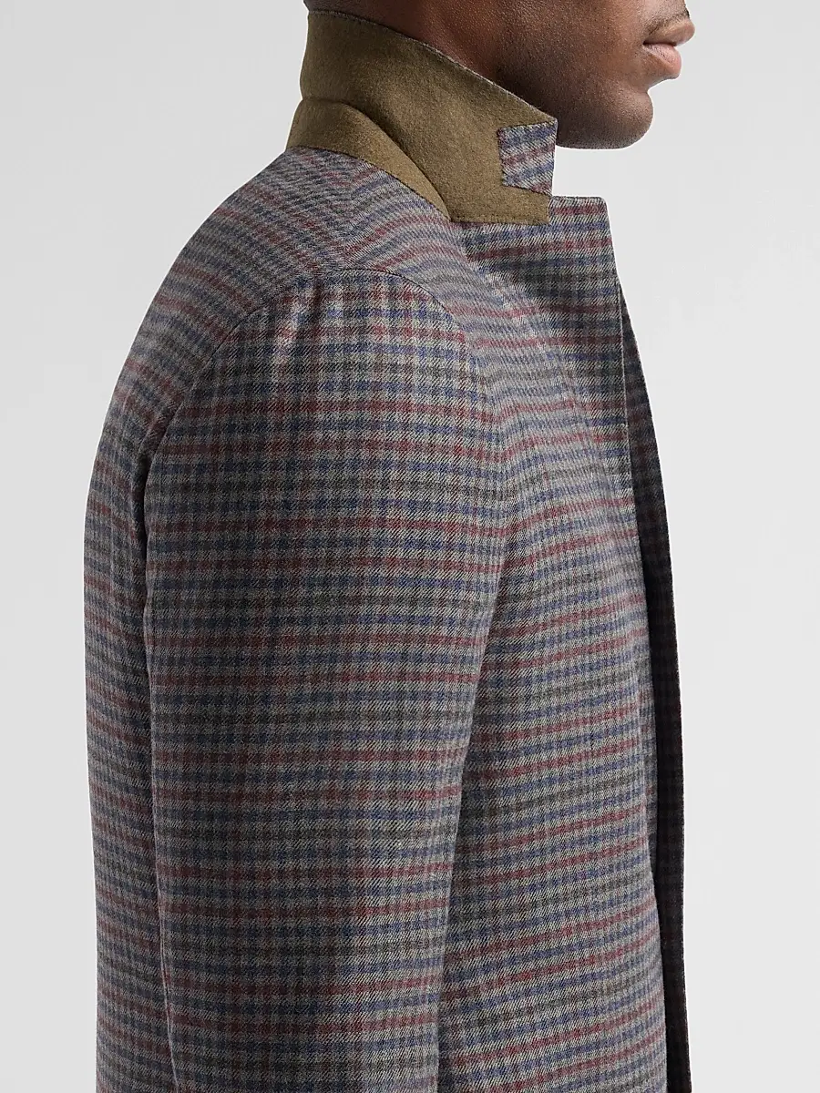 Kiton Men's Cashmere Gingham Single-Breasted Sport Coat | Thumbnail 7 Kiton Men's Cashmere Gingham Single-Breasted Sport Coat | Thumbnail 7