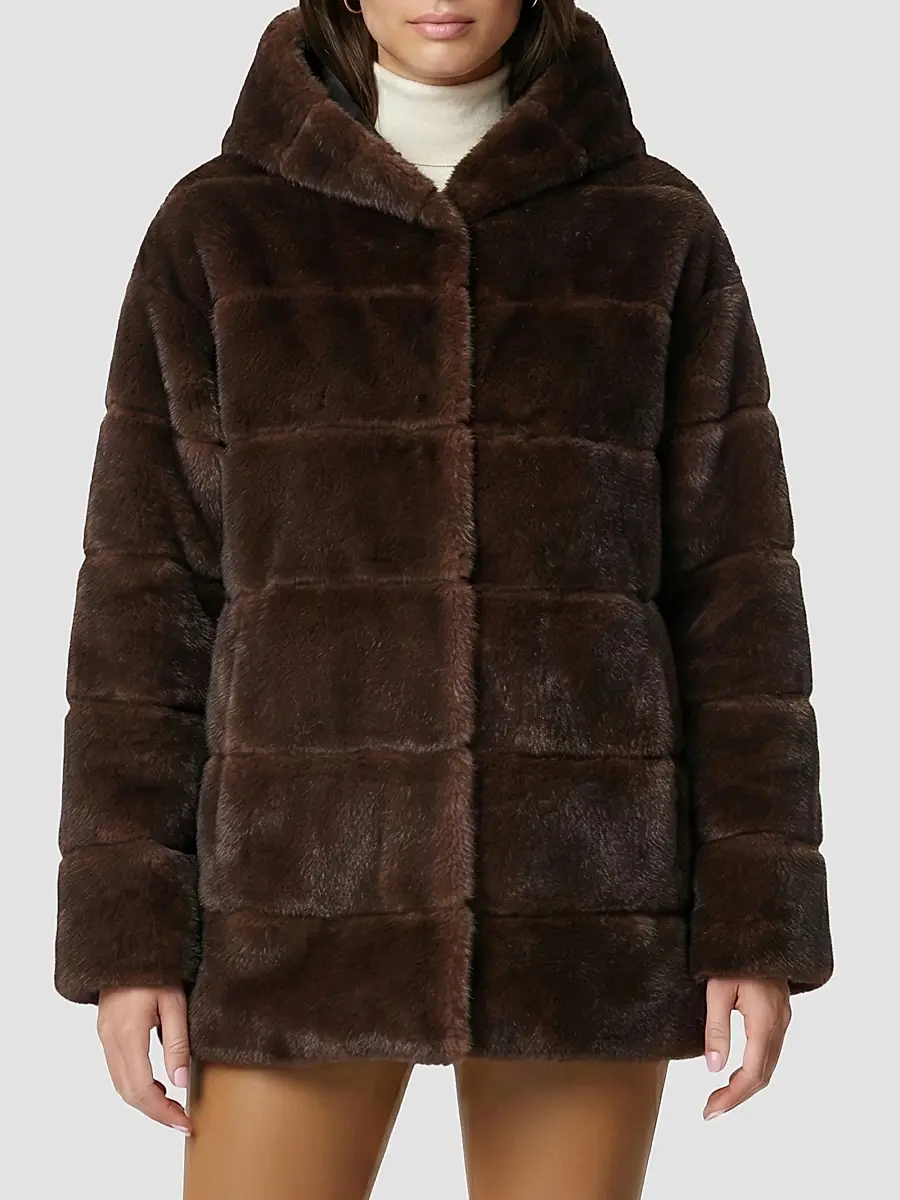 Lyla Grant Women's Mink Coat with Hood | Thumbnail 3 Lyla Grant Women's Mink Coat with Hood | Thumbnail 3