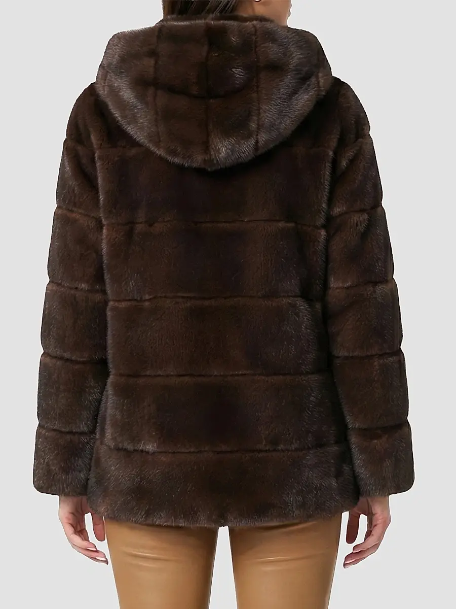 Lyla Grant Women's Mink Coat with Hood | Thumbnail 5 Lyla Grant Women's Mink Coat with Hood | Thumbnail 5
