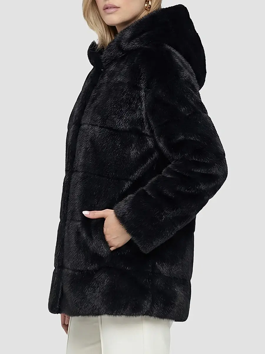 Lyla Grant Women's Mink Coat with Hood | Thumbnail 5 Lyla Grant Women's Mink Coat with Hood | Thumbnail 5