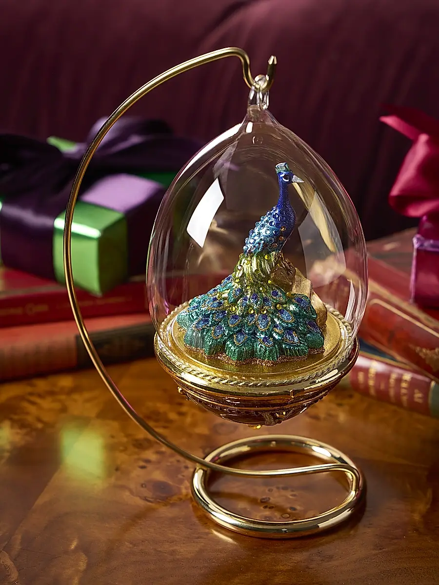 Komozja Glass Peacock Ornament