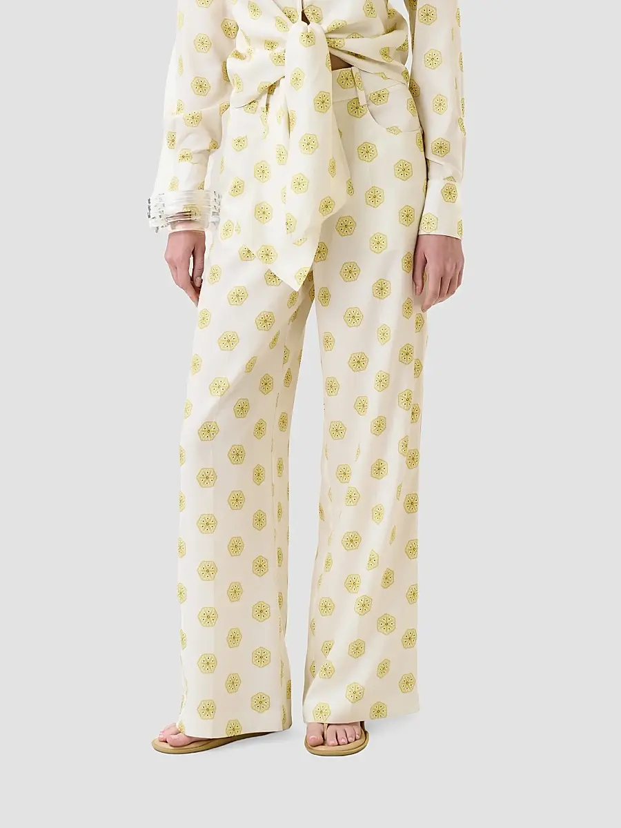 Silvia Tcherassi Women's Emine Printed Wide-Leg Pants | Thumbnail 4 Silvia Tcherassi Women's Emine Printed Wide-Leg Pants | Thumbnail 4